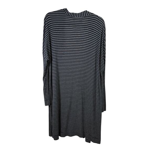 Soma Cool Nights Navy Blue Striped Robe Cardigan Open Front Womens Large - Picture 5 of 6